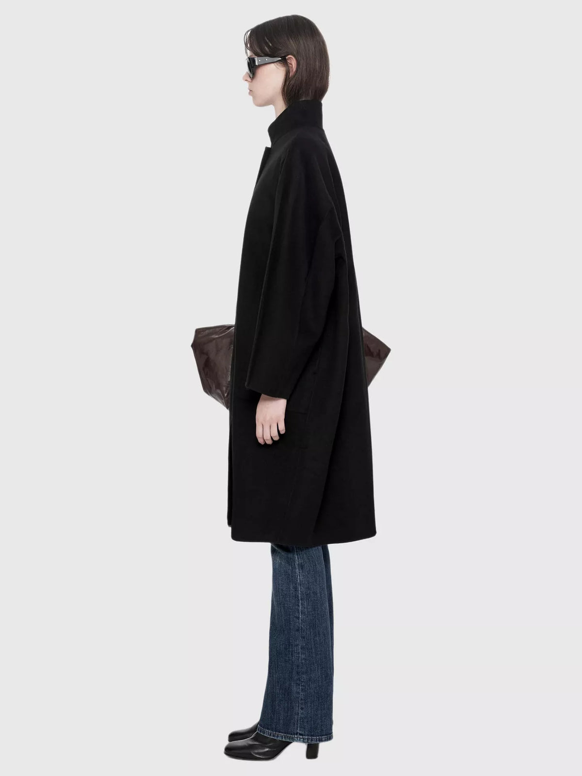 AllSaints Effie Button Through Stand Collar Coat