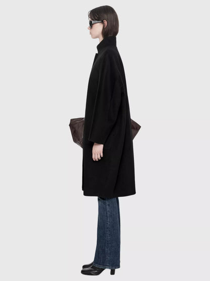 AllSaints Effie Button Through Stand Collar Coat