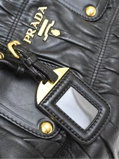 Pre-loved Prada Matelasse Leather 2-Way Bag, Black