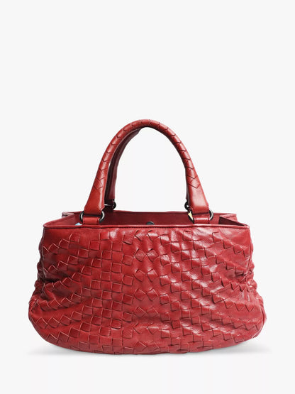 Pre-loved Bottega Veneta Intrecciato Leather Top Handle Bag