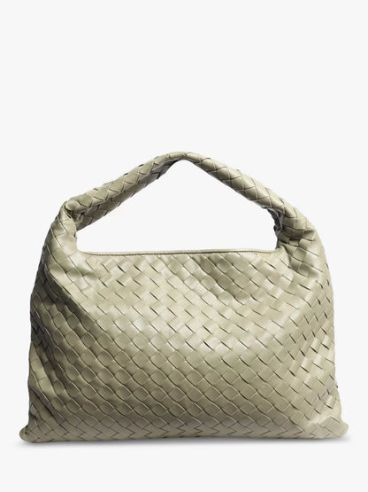 Pre-loved Bottega Veneta Hop Intrecciato Leather Shoulder Bag