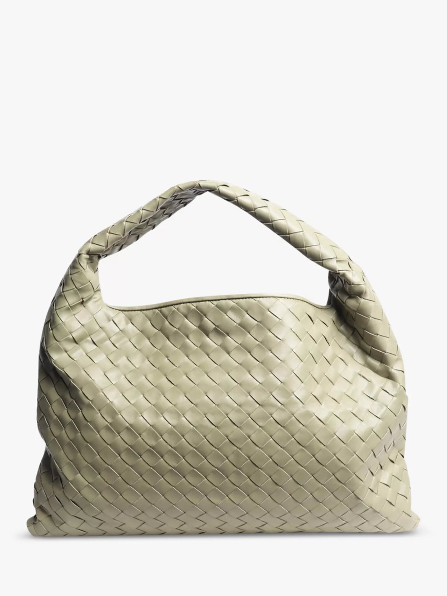 Pre-loved Bottega Veneta Hop Intrecciato Leather Shoulder Bag
