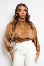 Load image into Gallery viewer, Satin High Neck Blouse
