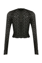 Load image into Gallery viewer, Round Neck Lace Sheer Top
