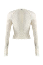 Load image into Gallery viewer, Round Neck Lace Sheer Top
