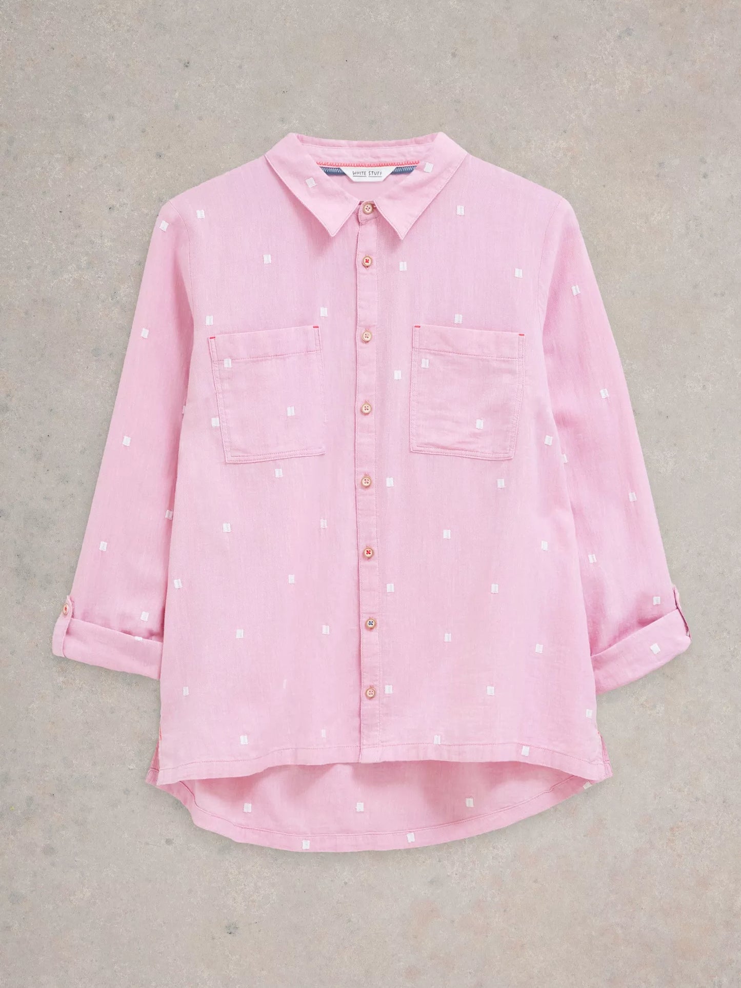 White Stuff Sophie Organic Cotton Shirt (Pink)
