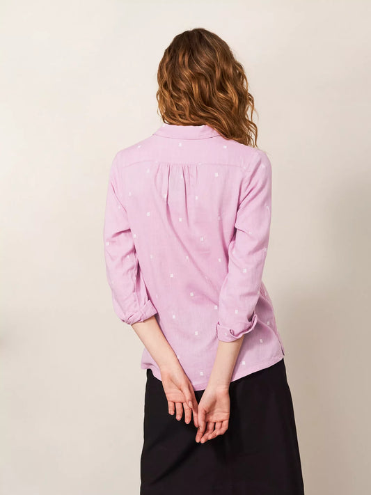 White Stuff Sophie Organic Cotton Shirt (Pink)