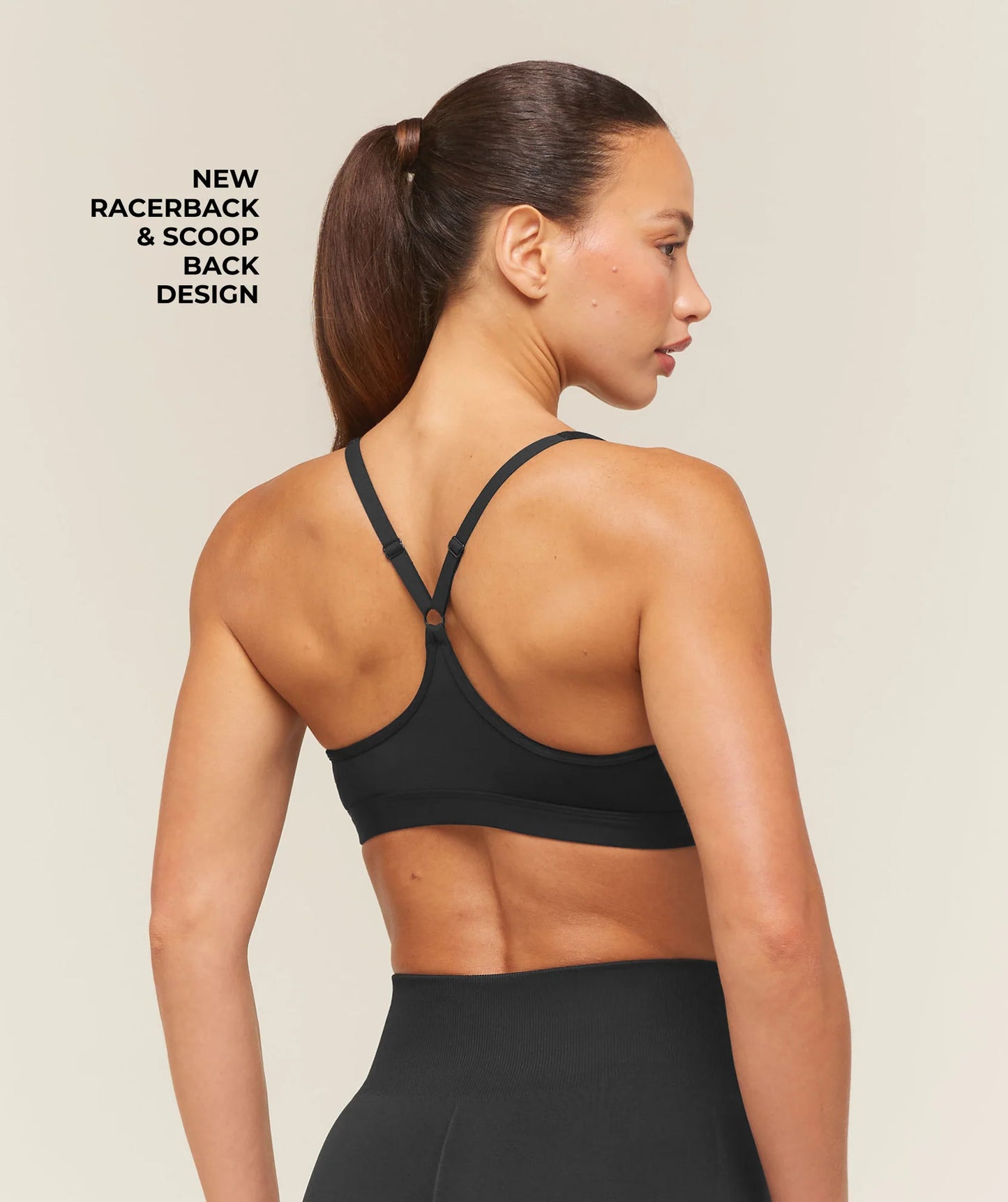 GymShark Ruched Sports Bra 2.0 Black
