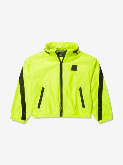 BALMAIN Kids Fluorescent Zip Up Jacket