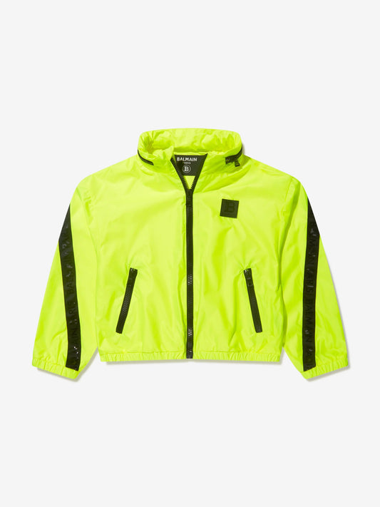 BALMAIN Kids Fluorescent Zip Up Jacket