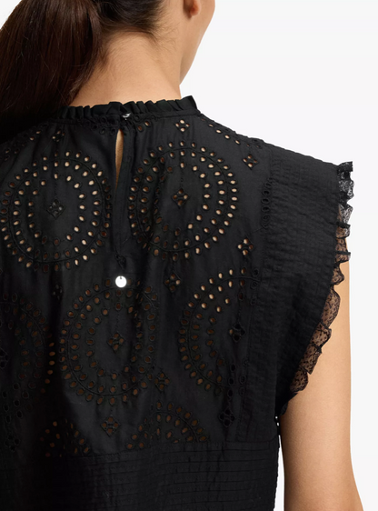 BOSS Broderie Crop Top