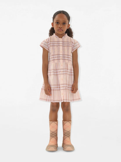 BURBERRY KIDS Girls Rose Check Dress