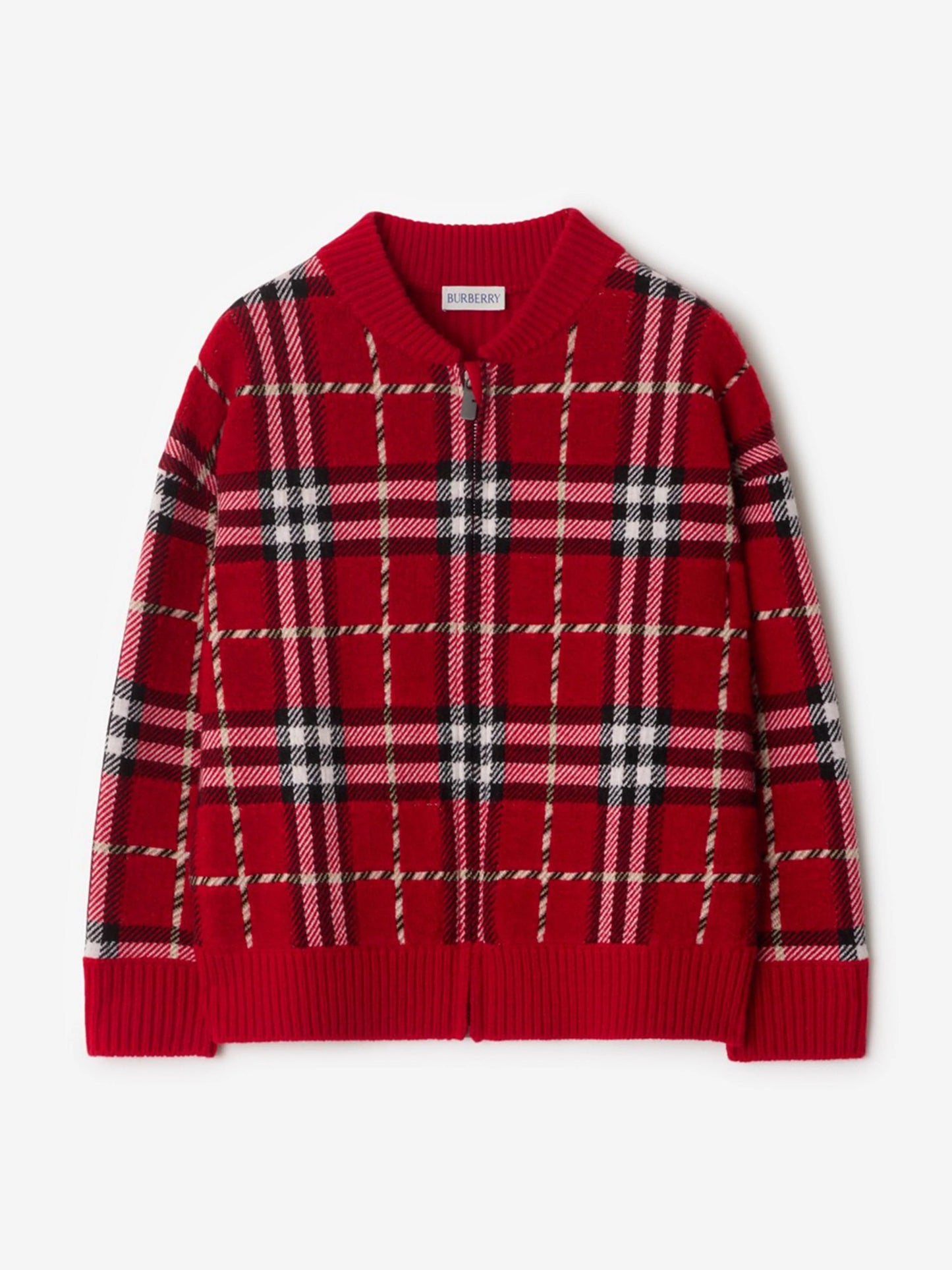 BURBERRY KIDS  Check Knitted Top
