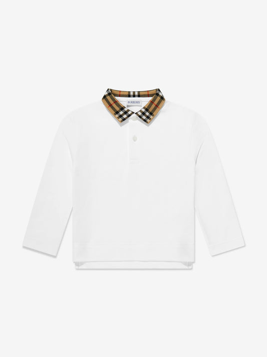 BURBERRY KIDS Long Sleeve Polo Shirt