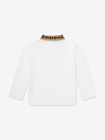 BURBERRY KIDS Long Sleeve Polo Shirt