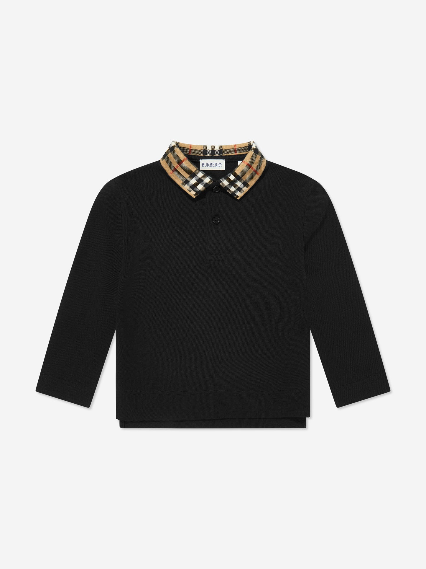 BURBERRY KIDS Long Sleeve Polo Shirt