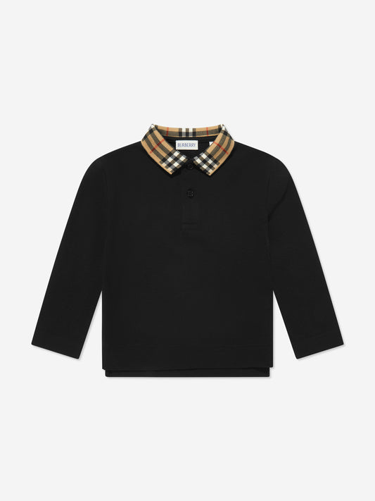 BURBERRY KIDS Long Sleeve Polo Shirt