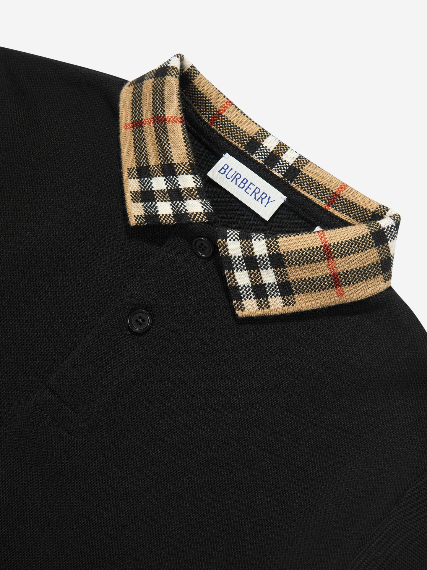 BURBERRY KIDS Long Sleeve Polo Shirt