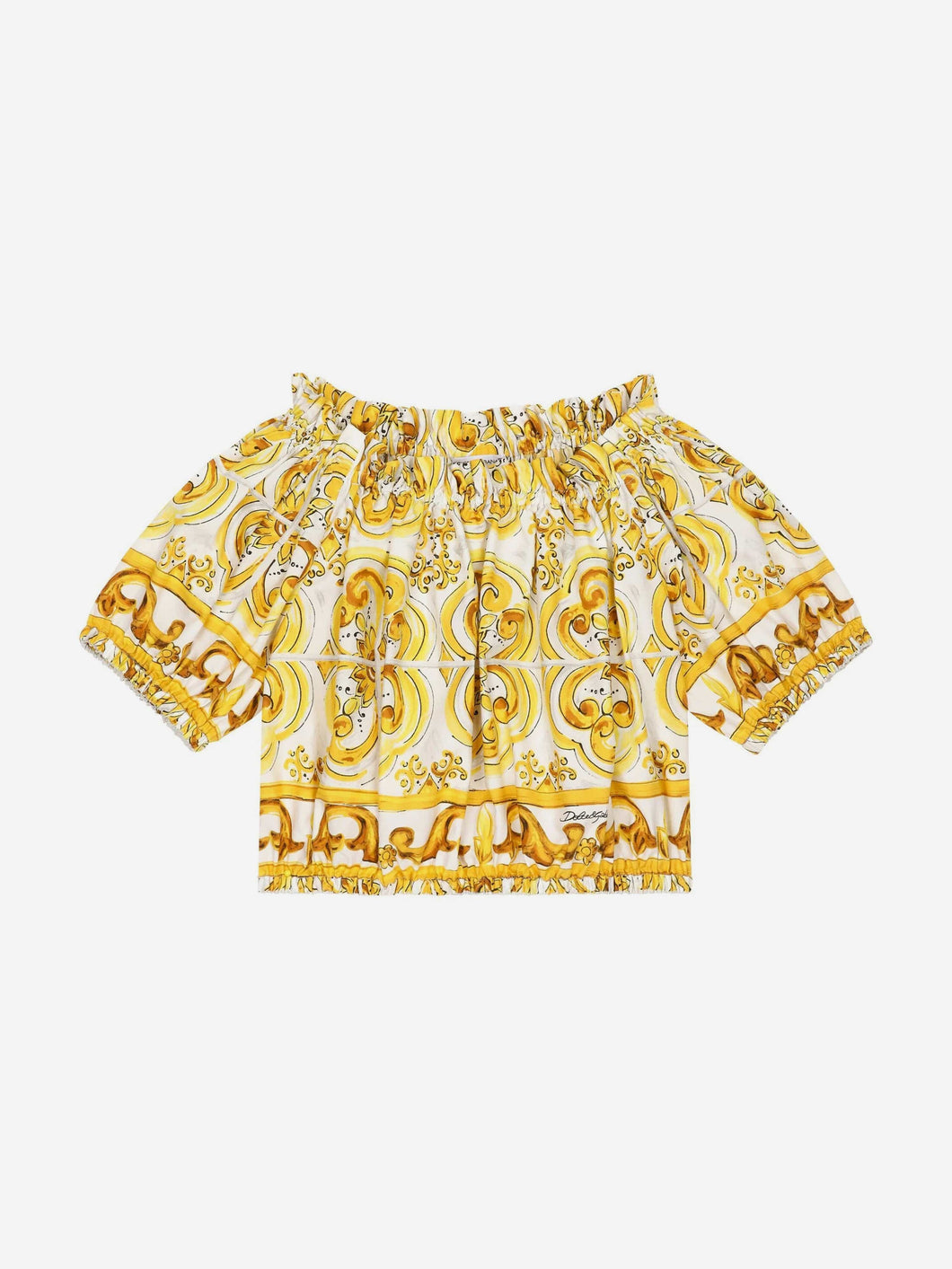 D&G KIDS Girls Maiolica Print Blouse