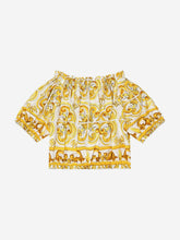 Load image into Gallery viewer, D&amp;G KIDS Girls Maiolica Print Blouse
