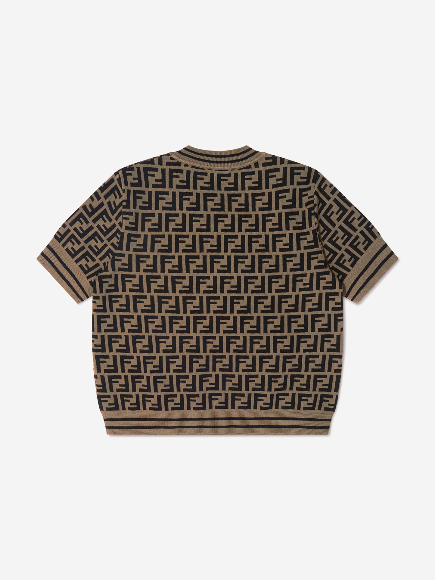 FENDI KIDS FF Logo Knitted Top