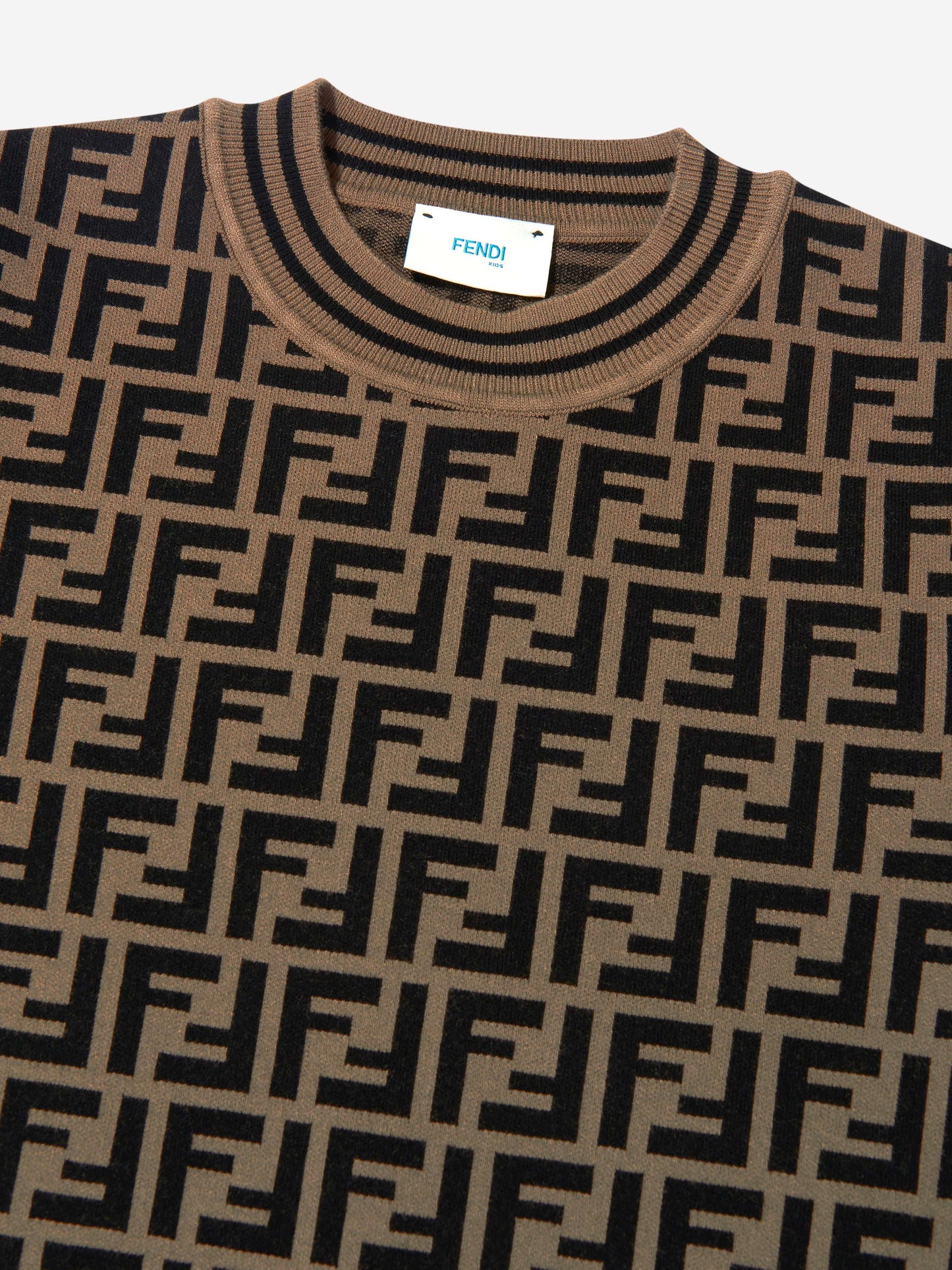 FENDI KIDS FF Logo Knitted Top