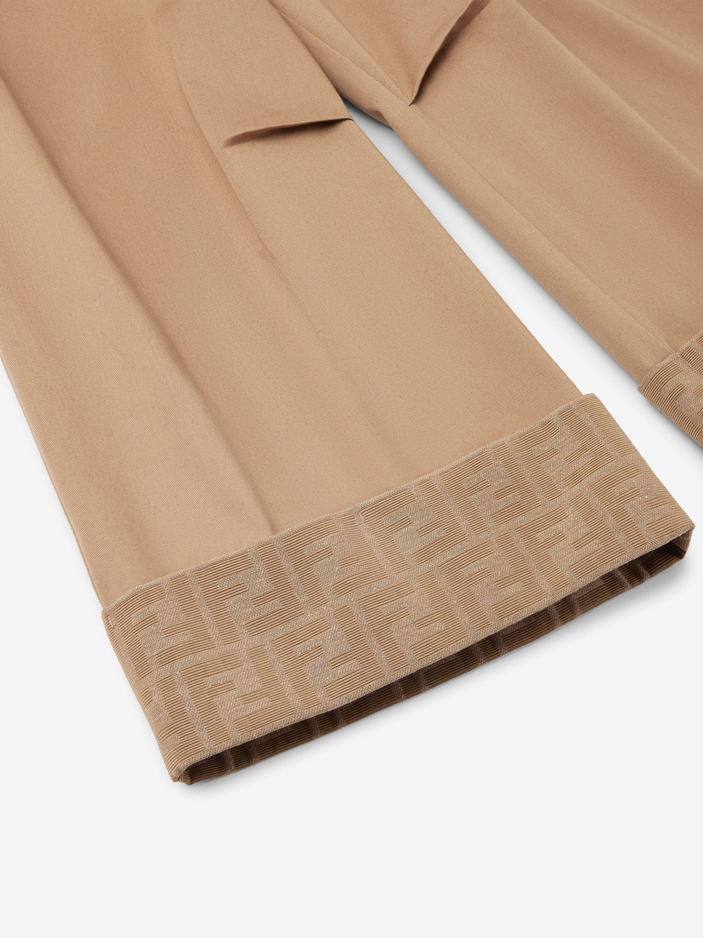 FENDI KIDS Girls Gabardine Wide Leg Trousers