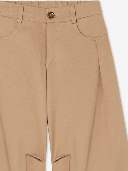 FENDI KIDS Girls Gabardine Wide Leg Trousers