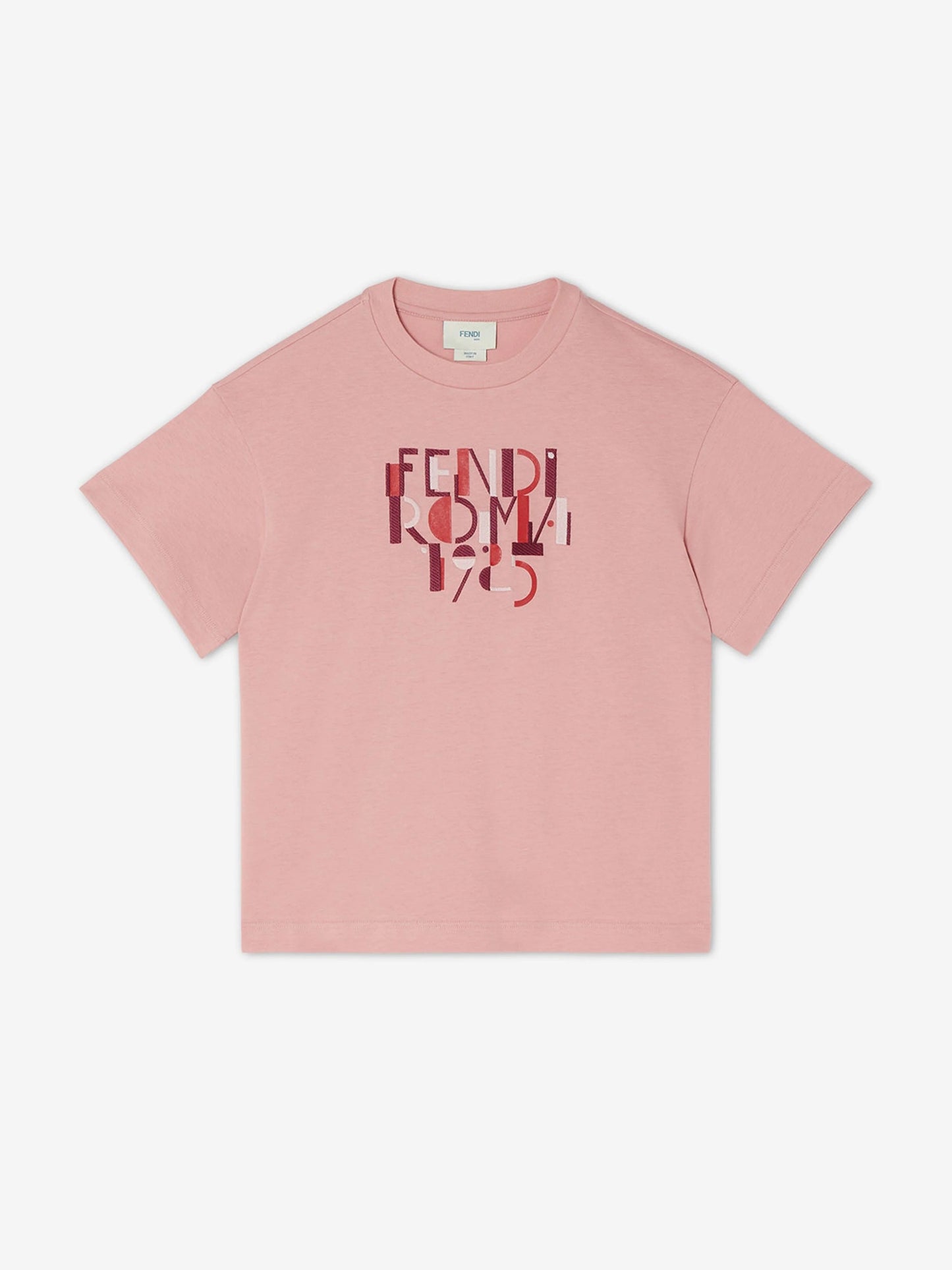 FENDI KIDS Logo T-Shirt (Pink)