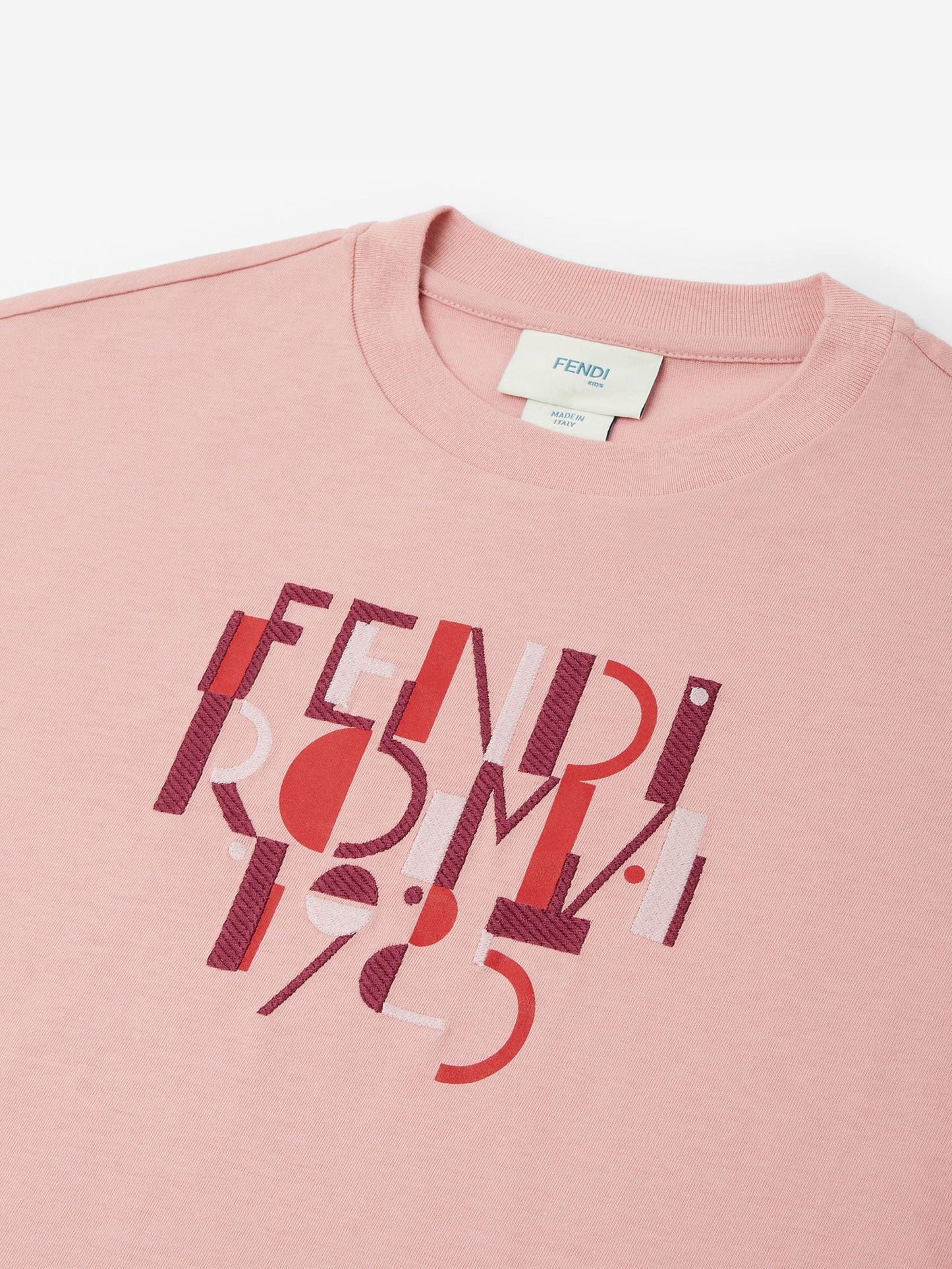 FENDI KIDS Logo T-Shirt (Pink)