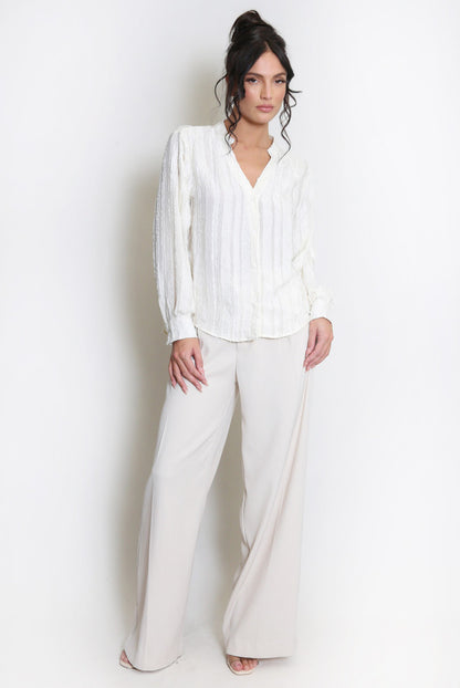 Soft Texture Button Blouse