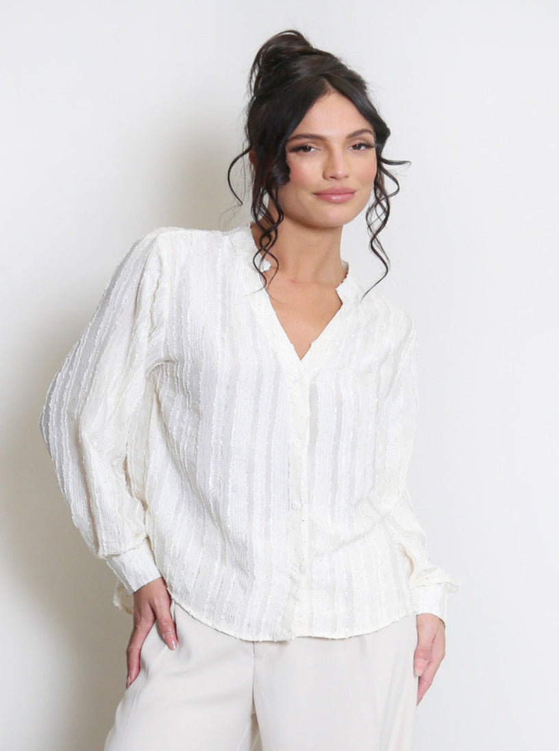 Soft Texture Button Blouse