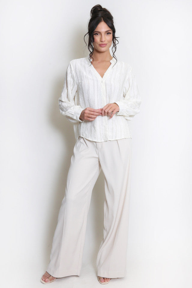 Soft Texture Button Blouse