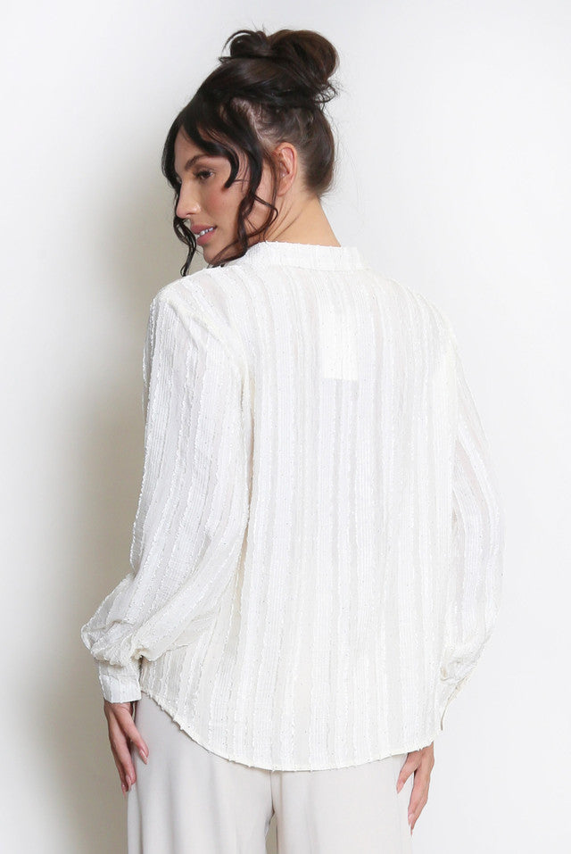 Soft Texture Button Blouse