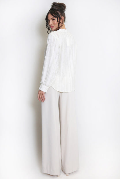 Soft Texture Button Blouse