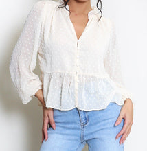 Load image into Gallery viewer, Embroidered V Neck Blouse
