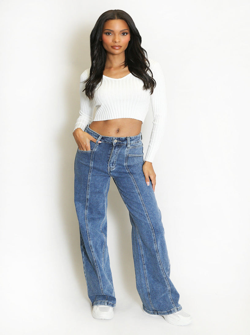 Visible Seam Dad Fit (Blue)