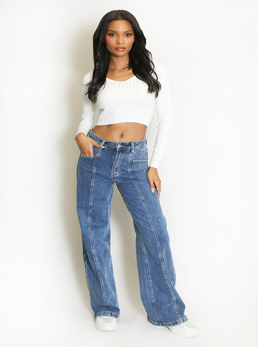 Visible Seam Dad Fit (Blue)