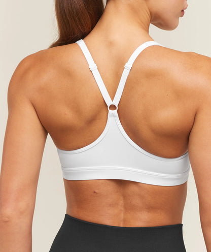 GymShark Ruched Sports Bra 2.0 White