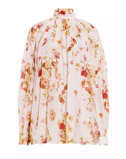 AllSaints Pearla Floral Silk Top