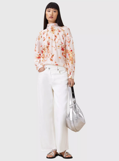 AllSaints Pearla Floral Silk Top