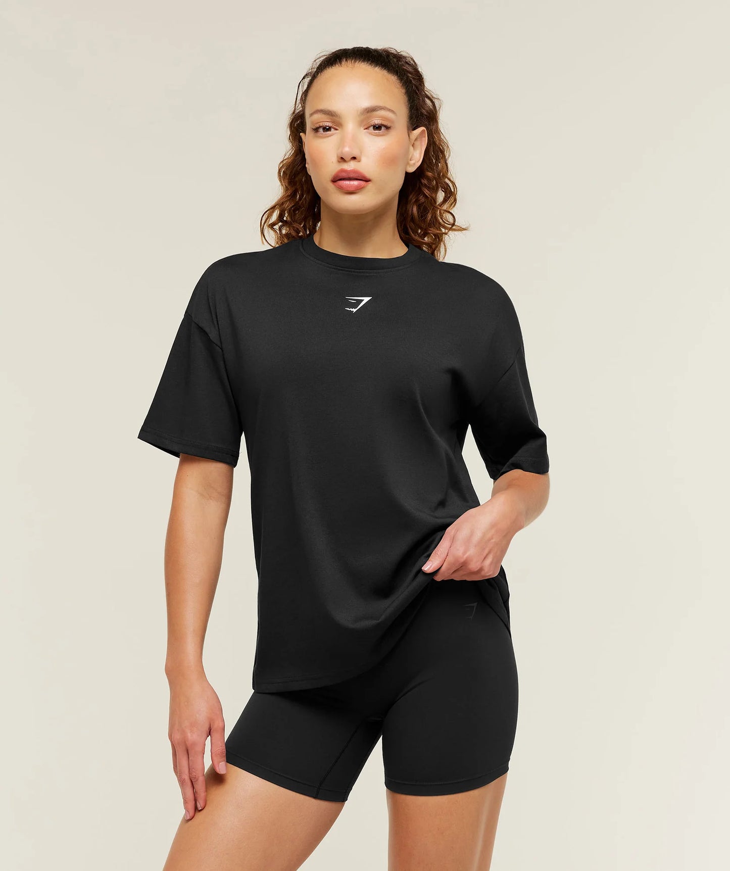 GymShark Power Oversized T-Shirt Black