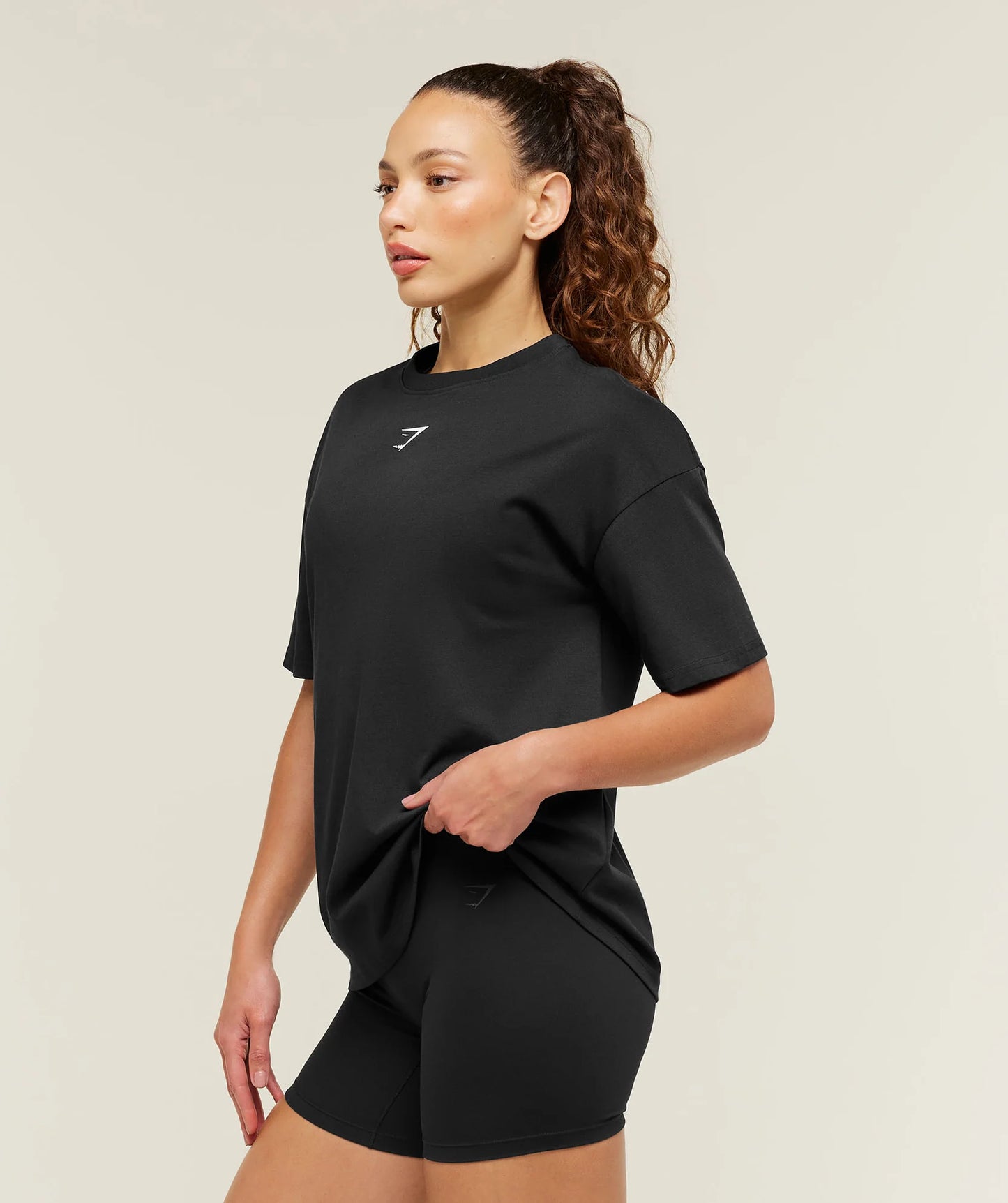 GymShark Power Oversized T-Shirt Black