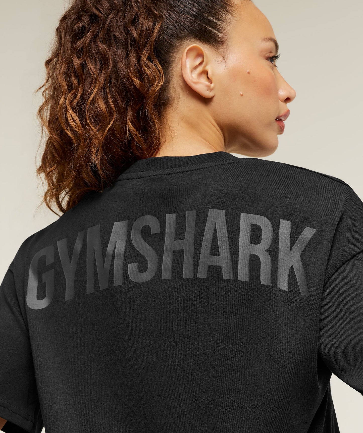GymShark Power Oversized T-Shirt Black