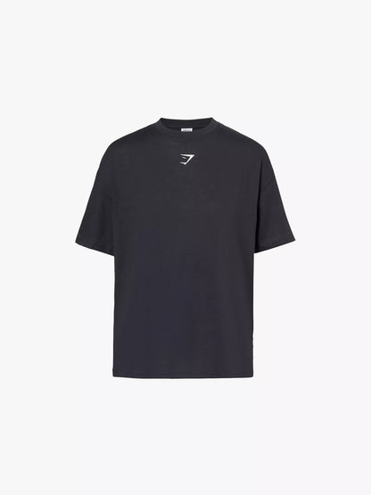 GYMSHARK print oversized T-shirt (Black)