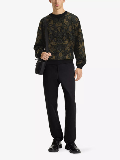 HUGO Tapestry Jacquard Knitted Sweater