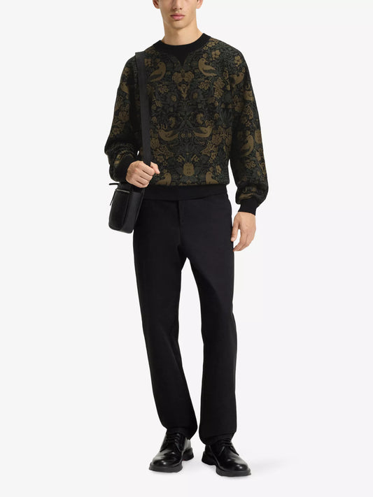 HUGO Tapestry Jacquard Knitted Sweater