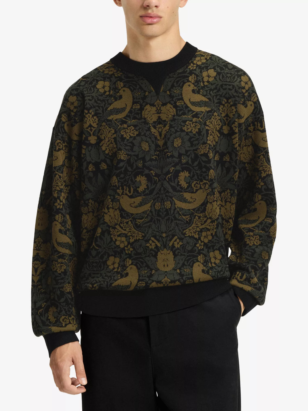 HUGO Tapestry Jacquard Knitted Sweater