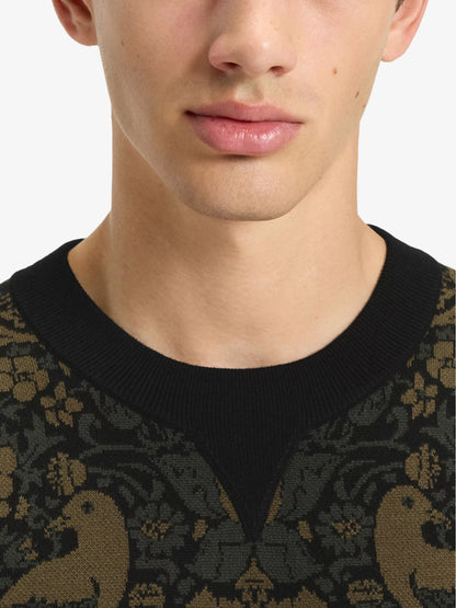HUGO Tapestry Jacquard Knitted Sweater