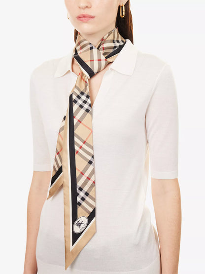 BURBERRY Skinny Silk Scarf